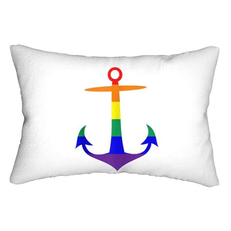 Gay Cruise Rainbow Anchor Lgbt Lumbar Pillows Sold By Bobbygies SKU OFF Printerval