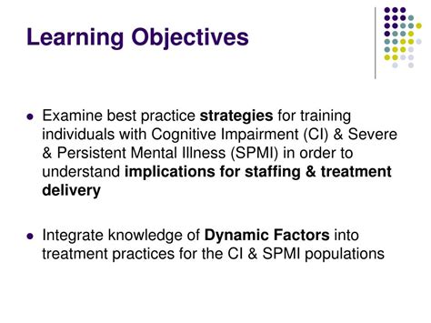 Ppt Treating Dynamic Needs Sex Offenders With Cognitive Impairments Serious Persistent