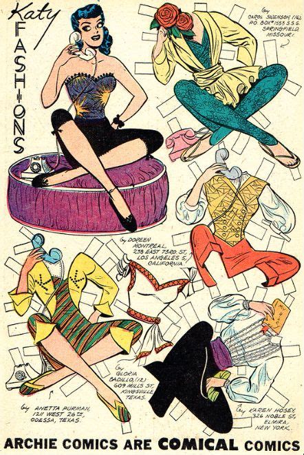 Katy Keene Katy Fashions Vintage Comic Book Paper Doll Archie