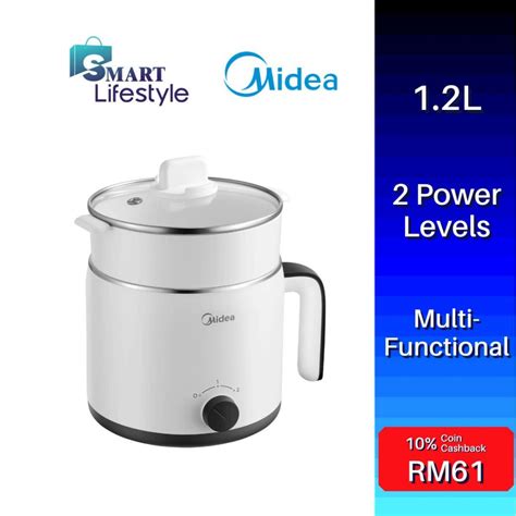 Midea L Mini Multi Functional Electric Hot Pot Mpc Ec Wh Shopee Malaysia