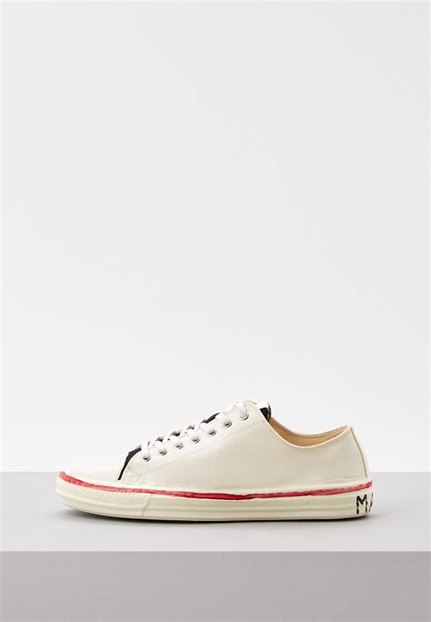 Кеды Marni, цвет: бежевый, RTLAAA469001 — купить в интернет-магазине Lamoda