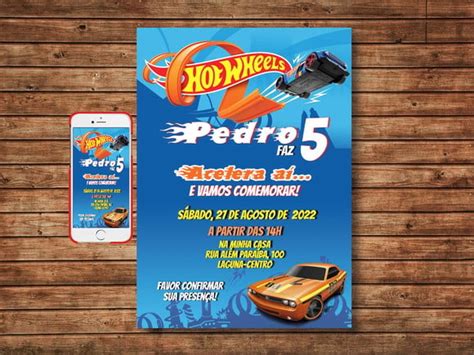 Convite Digital Hot Wheels Elo Produtos Especiais