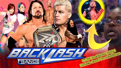 Wwe Backlash 2024 Dream Matches Card Predictions Youtube