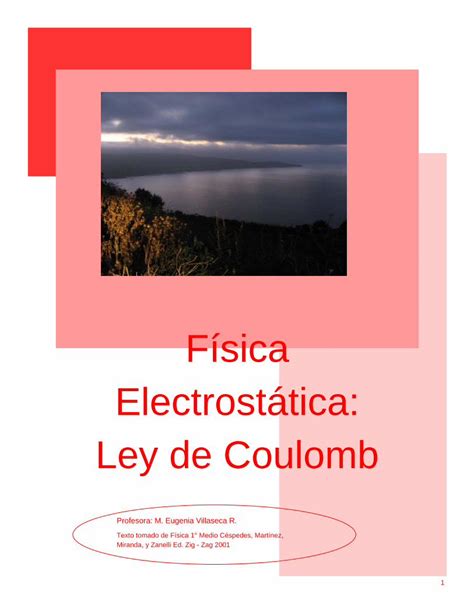 Pdf F Sica Electrost Tica Ley De Coulomb Pdf Filef Sica