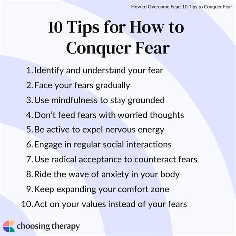 10 Tips For Overcoming Fear