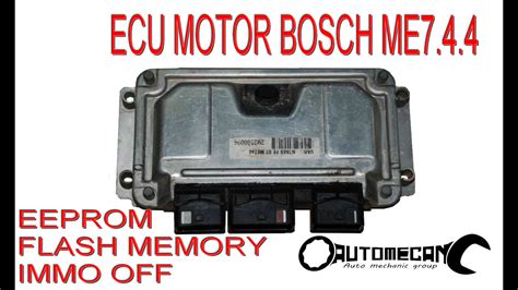 Ecu Motor Bosch Me Immo Off Youtube