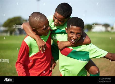 african boys playing football  res stock photography  images alamy