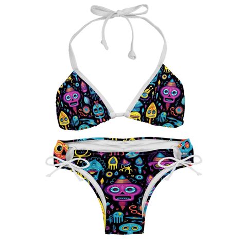 Alien Detachable Sponge Adjustable Strap Bikini Set Two Pack Swimsuits For Women Walmart
