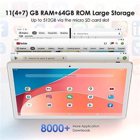 Lnmbbs Android Tablet Inch Gb Ram Gb Storage Android