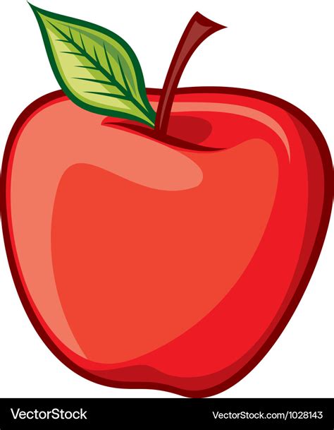 Red apple Royalty Free Vector Image - VectorStock