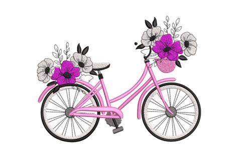 Bicycle With Flowers Creative Fabrica