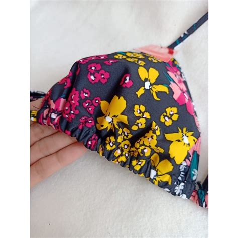 Jual BIKINI SEGITIGA CELANA BOXER BK 3302 RXO3 HITAM BUNGA WARNA WARNI BIKINI SEGITIGA CELANA