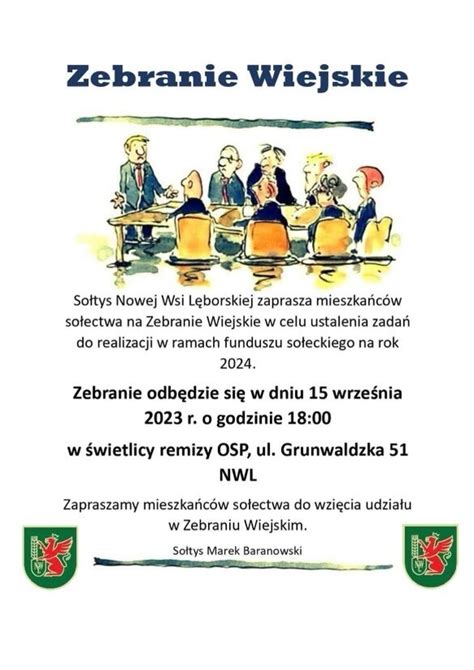 Zebranie Wiejskie w Nowej Wsi Lęborskiej Aktualności