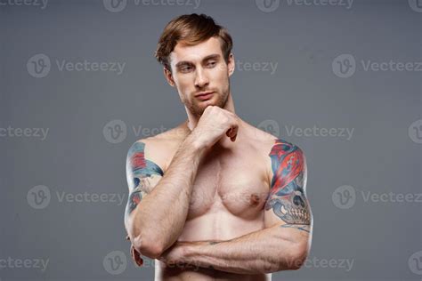 Tattooed Man Full Torso Bodybuilder Fitness Athlete Nude 22252608 Stock Photo At Vecteezy
