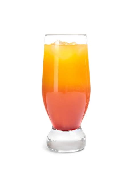 Premium Photo Glass Of Sex On The Beach Cocktail Against White Background