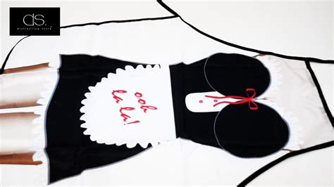Dsstyles Naked Lady Printed Sexy Apron Maid Costume Youtube