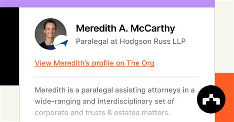 Meredith A Mccarthy Paralegal At Hodgson Russ Llp The Org