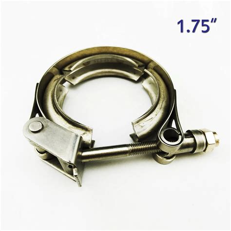 ZUCZUG 1 75 Inch SS304 Quick Release Exhaust V Band Downpipe Clamp In