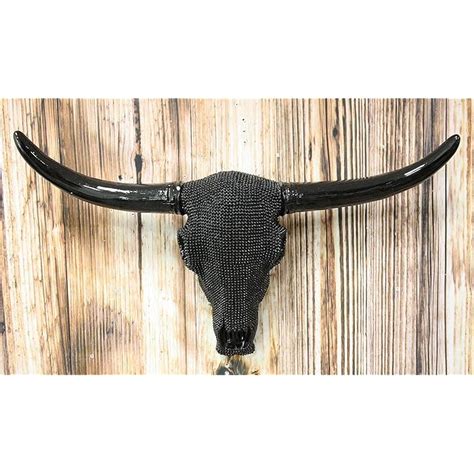 Buy Ebros T Large 1825w Longhorn Cow Cattle Bejeweled Black Beads