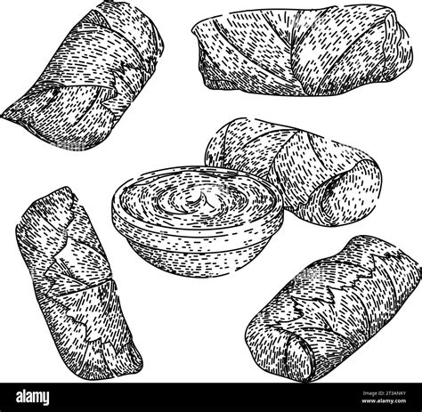 Dolma Set Sketch Hand Drawn Vector Stock Vector Image And Art Alamy