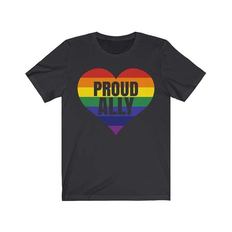 Proud Ally LGBTQ Ally Tee Shirt Gay Pride LGBTQ Shirt Pride Etsy