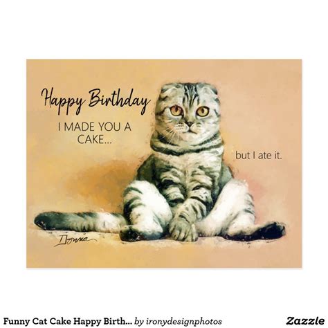 Funny Cat Birthday Cards - Postcards and Greeting Cards