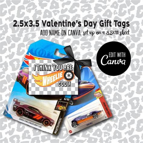 Canva Editable Wheelie Cool Valentine S Printable Race Car Valentine