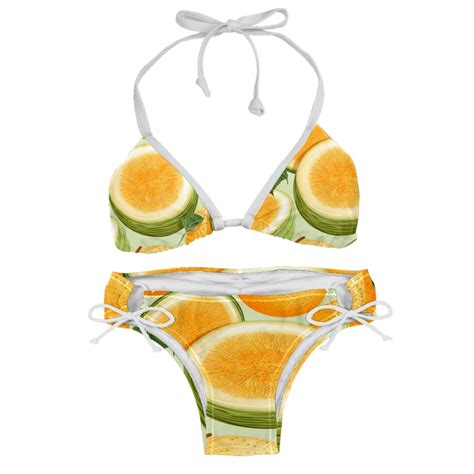 Hami Melon Detachable Sponge Adjustable Strap Bikini Set Two Pack Swimsuits For All Occasions