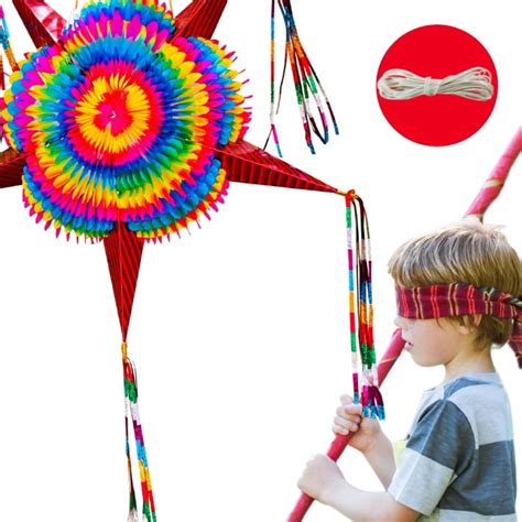 Extra Large Rainbow Mexican Pi Ata With Ft Rope Extra Velcro Extra