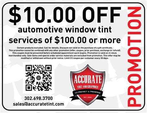 Promotions — Accurate Tint and Graphics - Wilmington
