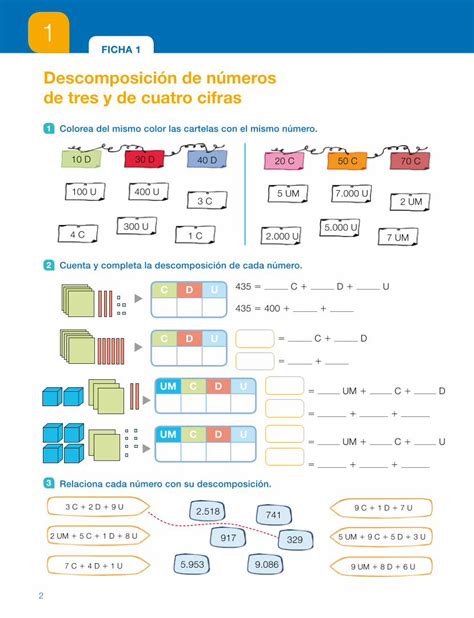 Pdf Descomposición De Números De Tres Y De Cuatro Cifras · De Millar