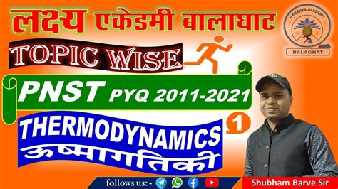 PNST CHEMISTRY THERMODYNAMIC PNST PYQ PNST 2024 BY SHUBHAM