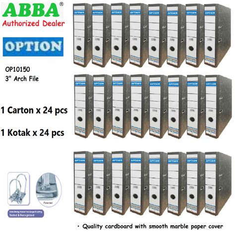 ABBA Option Arch File 2 Inch 406 3 Inch 404 1 Carton X 24 Pcs Lazada