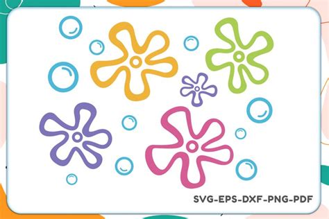 Bikini Bottom Flowers SVG Flower Svg Flower Pattern Svg 48 OFF