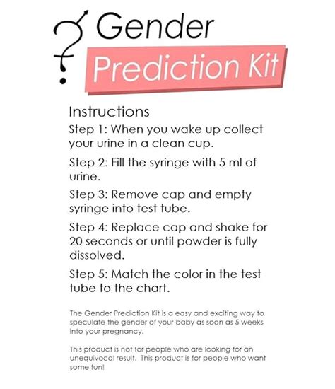 Baby Gender Predictor Test Kit Early Pregnancy Prenatal Sex Test Predict If Your Baby Is A