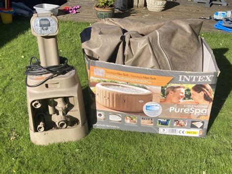 Intex Purespa Brown Deluxe Person Inflatable Hot Tub Set Wood Grain For Sale From United Kingdom