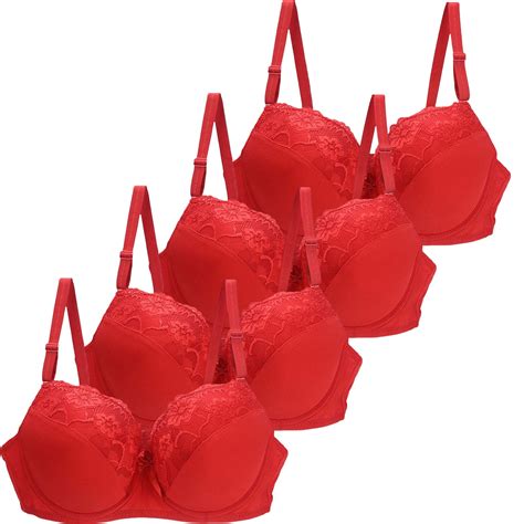 Pack Plus Size Lace Underwire Bras Sexy Push Up Lingerie B Dd Cup Purple Women S