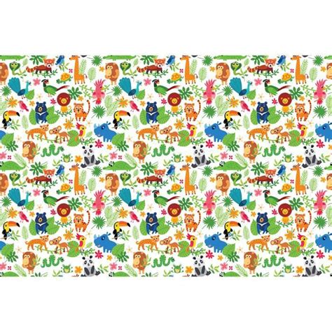 Bebeboutik Sticker Meuble Enfant Animaux Dans La Jungle 60 X 90 Cm