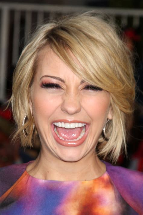 Chelsea Kane Straight Golden Blonde Messy Sideswept Bangs Hairstyle Steal Her Style