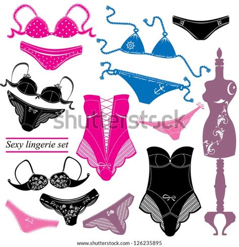 Sexy Lingerie Set Woman Underwear Stock Vector Royalty Free