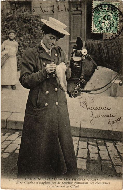 Paris Nouveau Les Femmes Cocher Metier Cheval