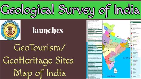 Geo Tourism Geo Heritage Site Map Of India Gsi Geological Survey