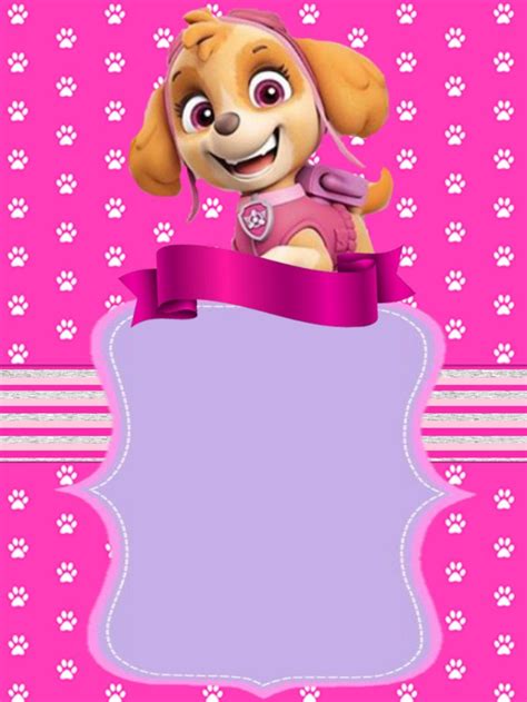 Happy Choice Paw Patrol Skye Tarjetas De Invitación Y Sobres Relleno De Feliz Cumpleaños 20