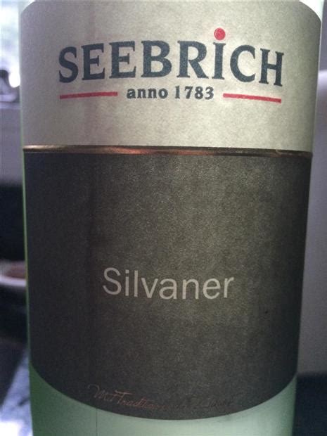 2013 Seebrich Niersteiner Silvaner, Germany, Rheinhessen - CellarTracker