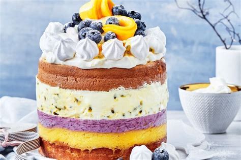 Easy Freezy Mango And Blueberry Trifle Cake Recipe