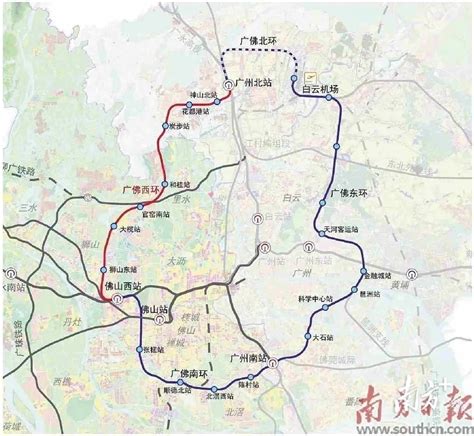 广佛东环城际土建进度92，预计年底全线隧道洞通南方plus南方