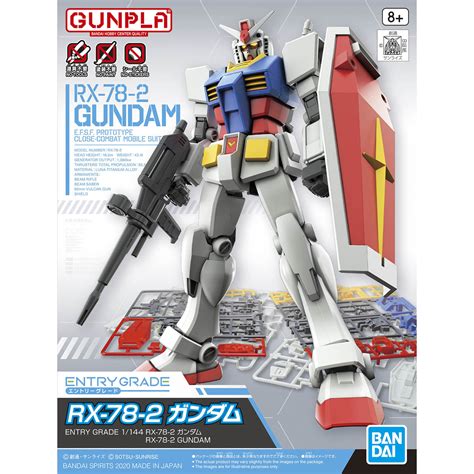 Bandai Gundam Entry Grade 1/144 RX-78-2 Gundam Plastic Model Kit