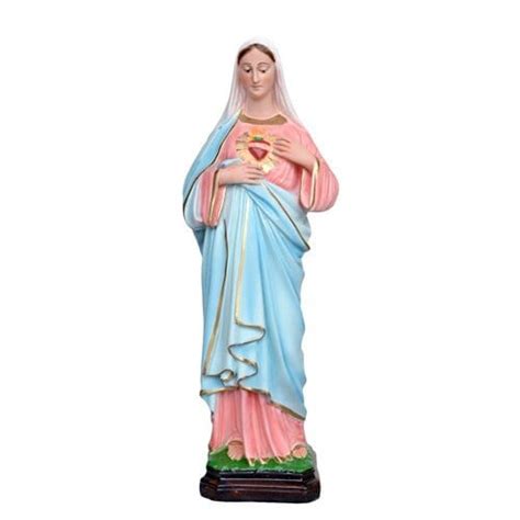 Statue Of The Madonna Sacro Cuore Di Maria Cm 40 15 75 Inches In