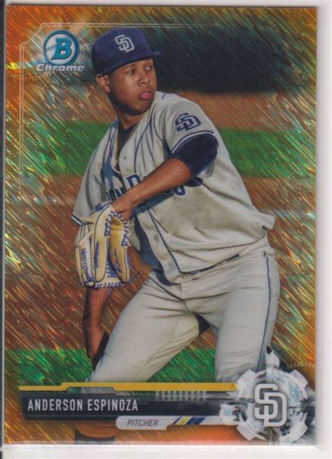 新来日外国人 千葉ロッテ Anderson Espinoza アンダーソン エスピノーザ 2017 Bowman Chrome Orange