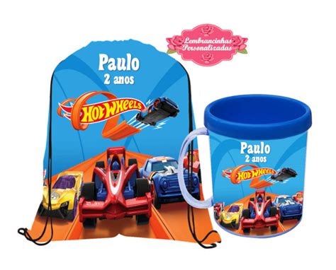 Lembrancinha Caneca Acrilica Do Hot Wheels